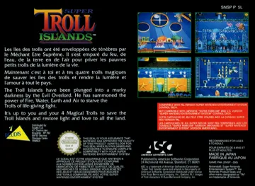 Super Troll Islands (Europe) box cover back